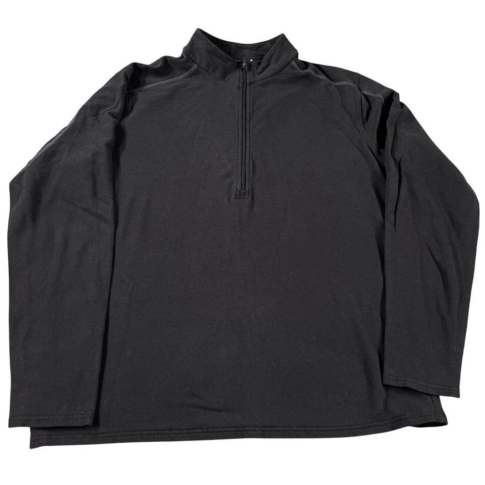 Tasc Jacket Men XL Black Bamboo Stretch Pullover Performance Athletic Golf Adult